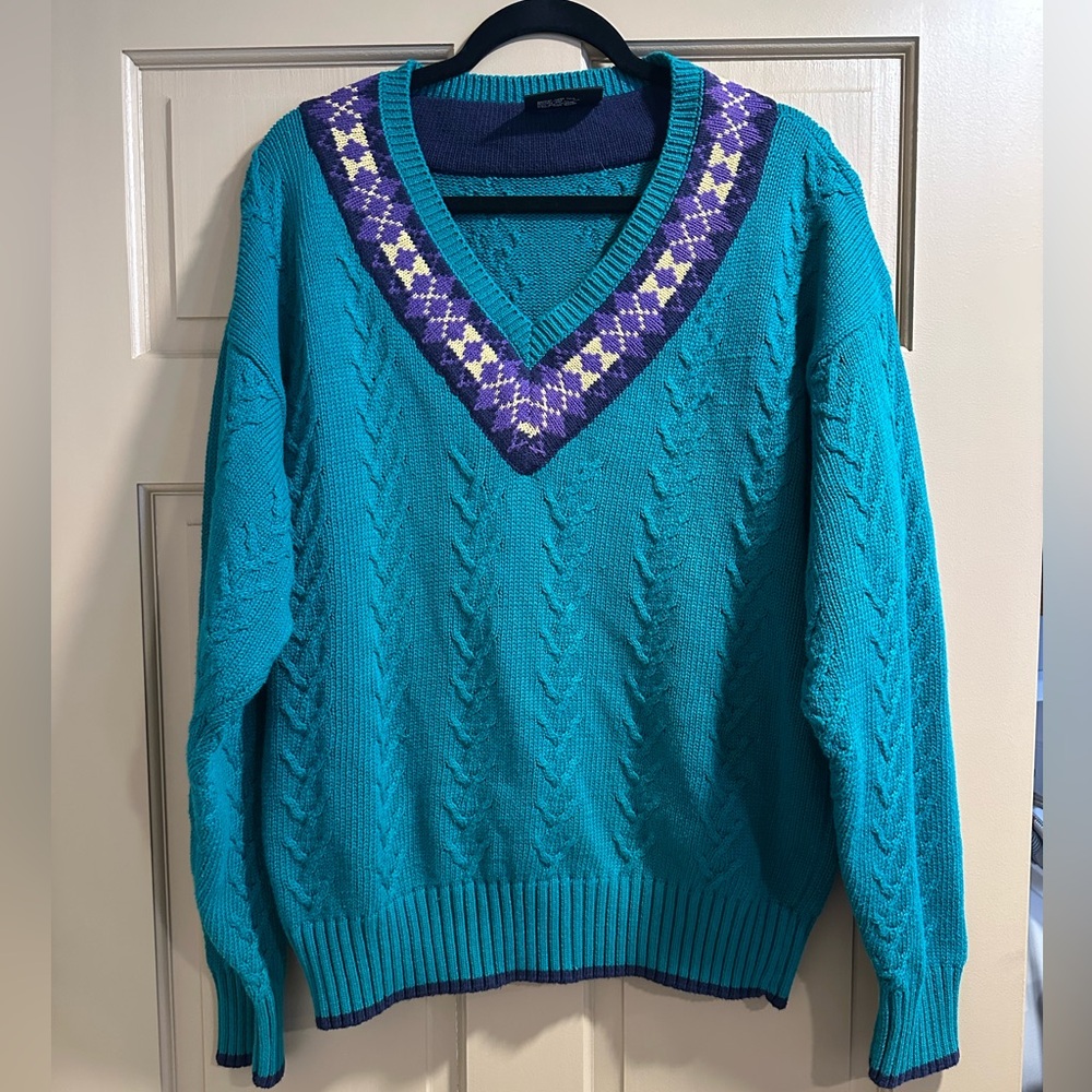 Vintage Preswick & Moore cable knit preppy sweater